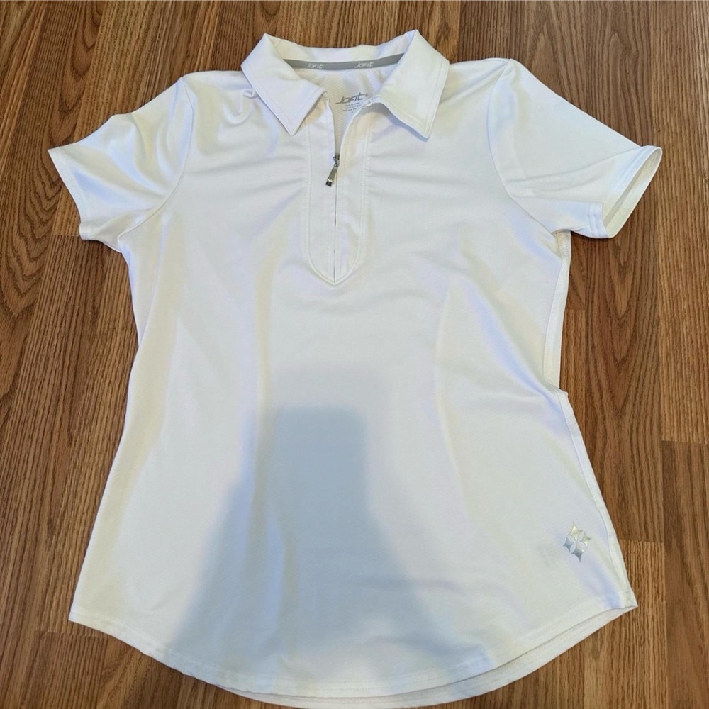 Jofit White Short Sleeve Polo Shirt